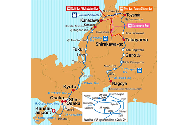 JR Takayama-Hokuriku Area Tourist Pass 5 Day
