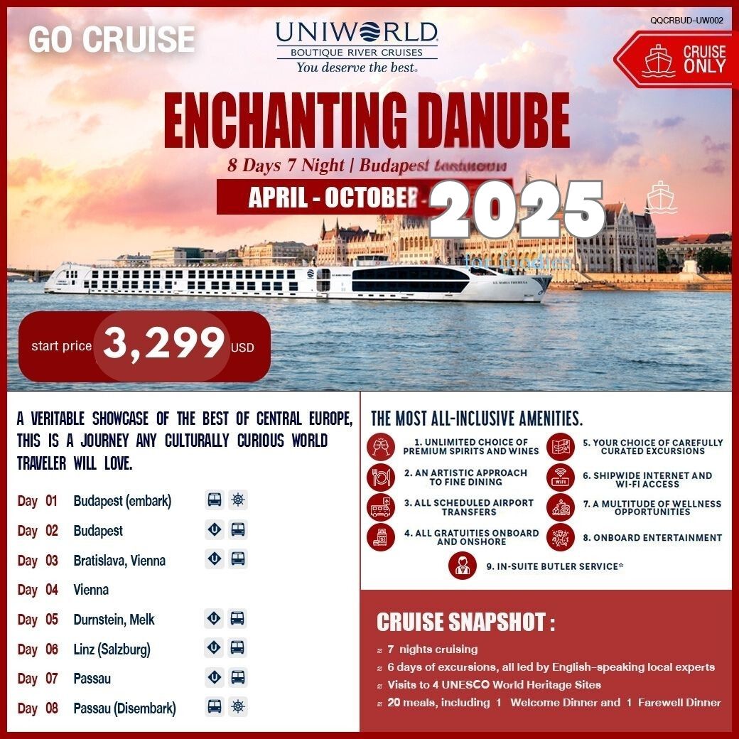 S.S.MARIA THERESA ENCHANTING DANUBE 8 วัน 7 คืน (Cruise Only)