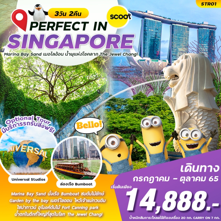 PERFECT IN SINGAPORE 3วัน 2คืน โดยสายการบิน SCOOT (TR)