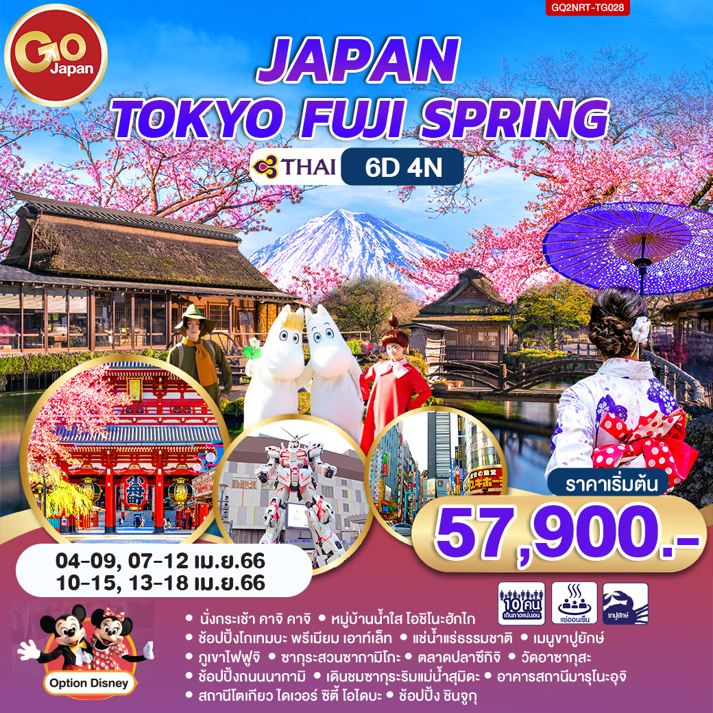 TOKYO FUJI SPRING 6D 4N โดยสายการบินไทย [TG]